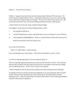 Chapter 2: Prices of Futures Contracts Problem 1: Suppose the