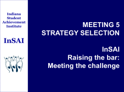 5.3-Strategy-Selection - American Student Achievement Institute