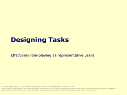 Task-Centered System Design