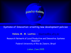 presentation I - Globelics Academy