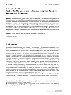 Testing for the Unconfoundedness Assumption Using an