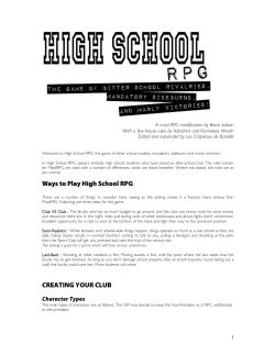 Highschool RPG