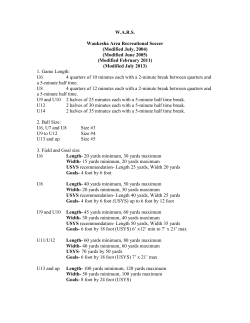 WARS rules - Pewaukee Sussex United