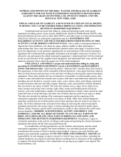 EXPRESS ASSUMPTION OF THE RISK / WAIVER AND RELEASE