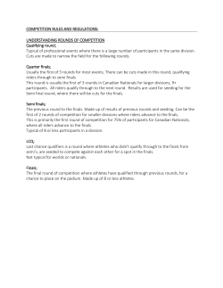 COMPETITION RULES AND REGULATIONS