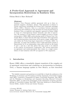 A Probe-Goal Approach to Agreement and Incorporation