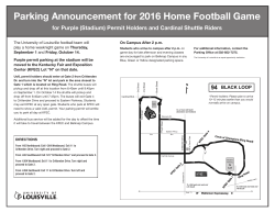 Parking Announcement for 2016 Home Football Game