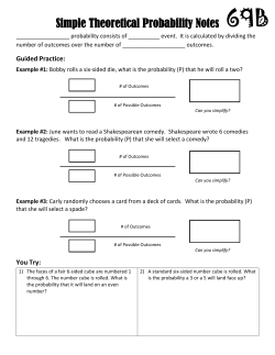 Simple Theoretical Probability Notes