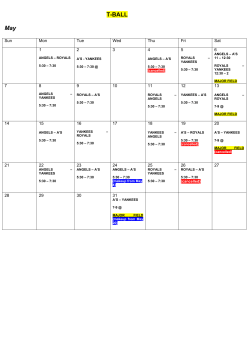 T-BALL May - Griffith Youth Baseball