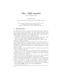The &epsilon;-TEX manual