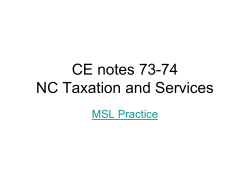 CE notes 55-56 NC Taxation and Services