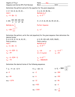 Unit 8 review ANSWERS