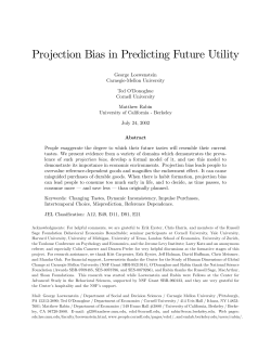Projection Bias in Predicting Future Utility