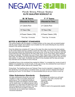 Elite Online Qualifier Workout #2