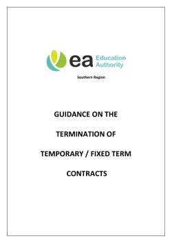 Guidance on Termination of Temporary Contracts (EA)