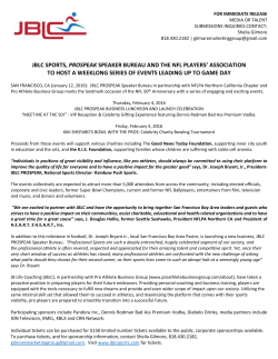 jblc sports, prospeak speaker bureau and the nfl players` association