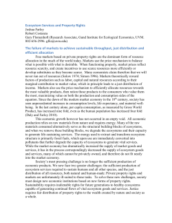Ecosystem Services and Property Rights
