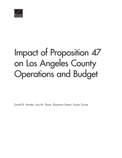 Impact of Proposition 47 on Los Angeles County Operations and