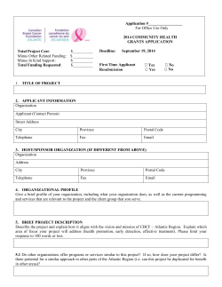 Total Project Cost - Canadian Breast Cancer Foundation