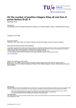 On the number of positive integers $\leq x$ and free of prime