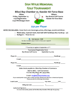 DON WYLIE MEMORIAL GOLF TOURNAMENT $50 per Player