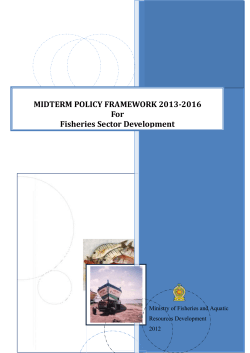 Midterm Policy Framework 2013-2016 for Fisheries Sector