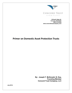 Primer on Domestic Asset Protection Trusts