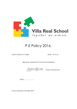 PE Policy 2016 - Villa Real School