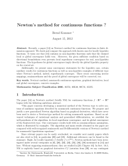 Newton`s method for continuous functions