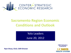 Economic Conditions in the Sacramento Region