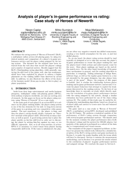 Analysis of player`s in-game performance vs rating: Case