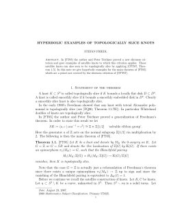 HYPERBOLIC EXAMPLES OF TOPOLOGICALLY SLICE KNOTS 1