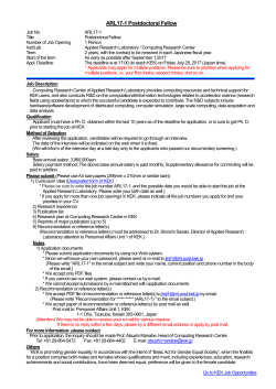 ARL17-1 Postdoctoral Fellow