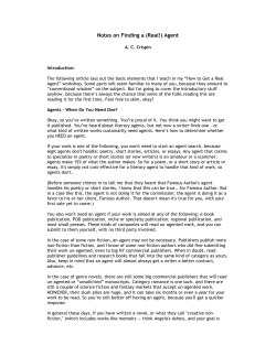 Notes on Finding a (Real!) Agent