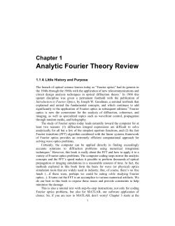 Analytic Fourier Theory Review