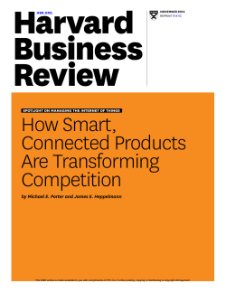 How Smart, Connected Products Are Transforming Competition