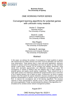 Convergent learning algorithms for potential games with unknown