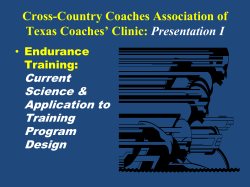 Cross-Country Coaches Association of Texas Coaches* Clinic