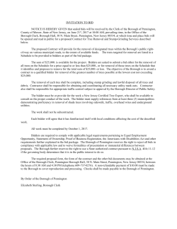 INVITATION TO BID NOTICE IS HEREBY GIVEN that sealed bids