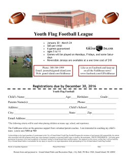 2016-2017 Youth Flag Football Registration.pub