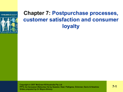 Postpurchase processes