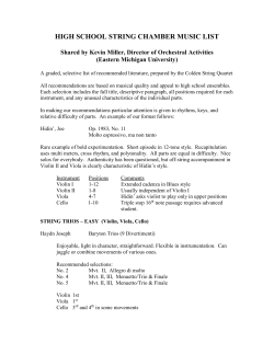 HIGH SCHOOL STRING CHAMBER MUSIC LIST