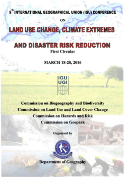 (IGU) CONFERENCE - Home of Geography