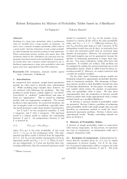 Robust Estimation for Mixture of Probability Tables based on beta