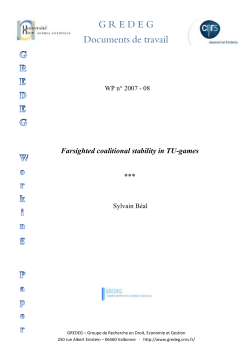 GREDEG Documents de travail