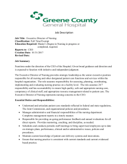 Job Title: Executive Director of Nursing