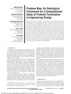 An Ontological Framework for a Computational Study of Problem