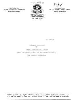 oic/tps-91 framework agreement on trade preferential system among