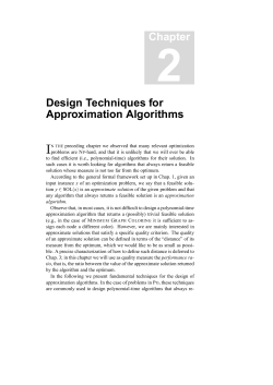 Chapter Design Techniques for Approximation Algorithms