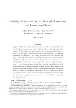 Volatility of Industrial Output, Demand Fluctuations, and International